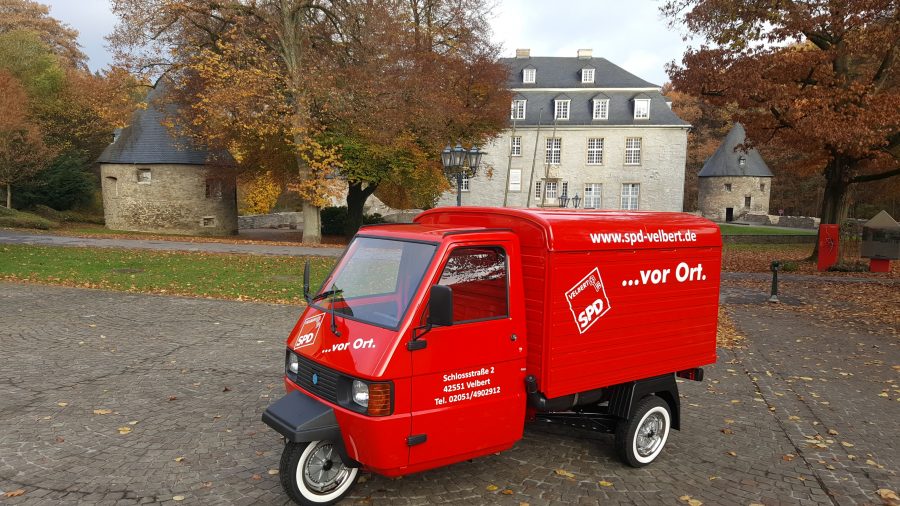 ... vor Ort! Unser rotes SPD-Mobil.